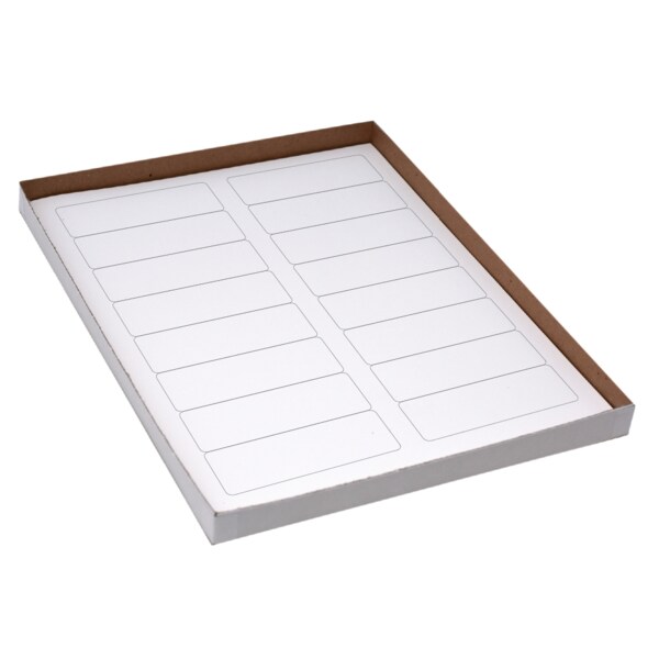 1-1/4" x 3" Laser Sheet Labels White